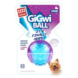 GIGWI BALL MEDIUM TRANS BLUE/PURPL